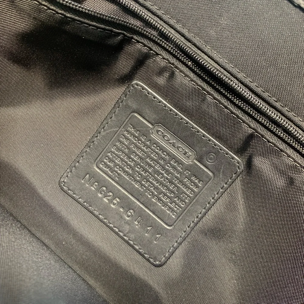 Black Coach Canvas Messenger Satchel